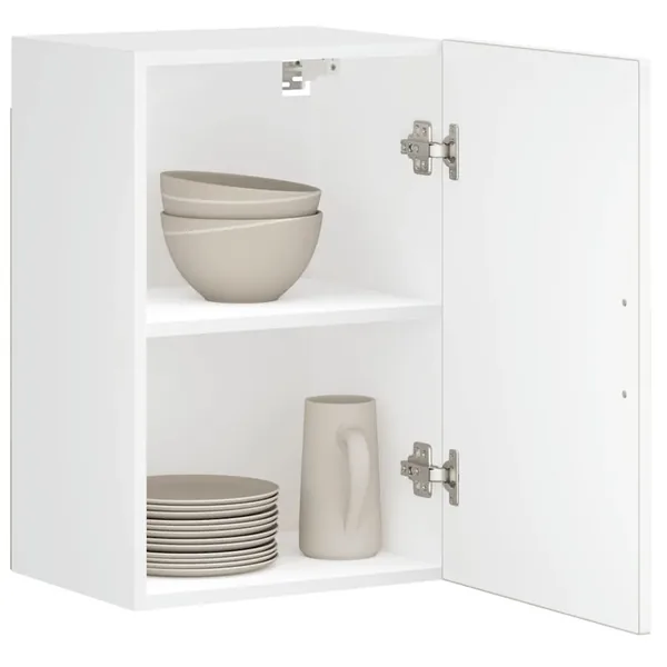 Armoire murale de cuisine Porto blanc brillant bois ingénierie