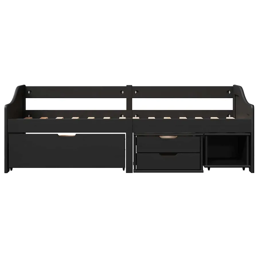 Lit de jour avec 3 tiroirs sans matelas IRUN noir 90x200 cm - 5