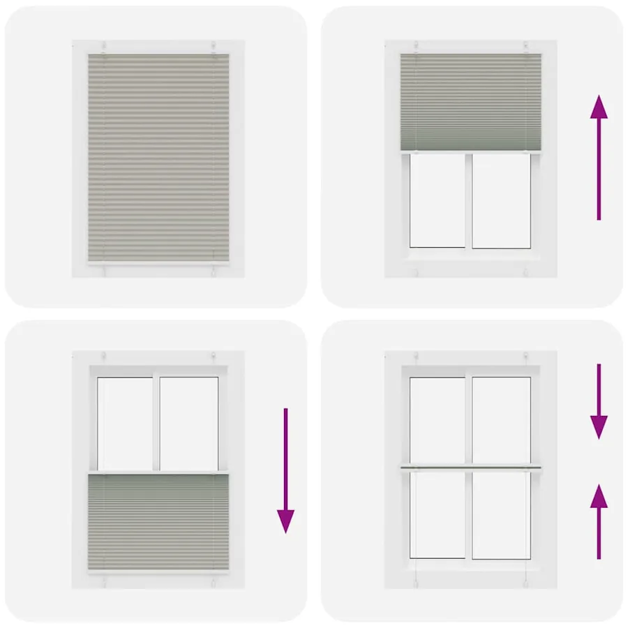 Store plissé gris clair 90x150 cm largeur du tissu 89,4 cm - 7