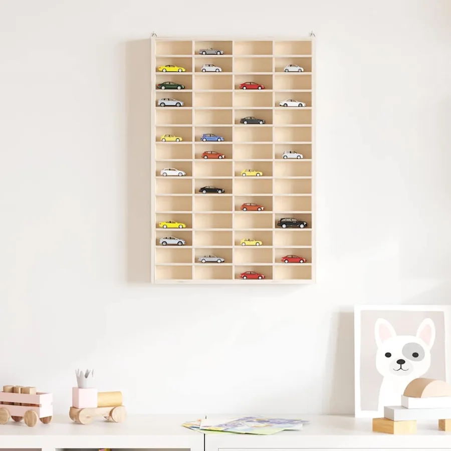Vitrine de collection en bois avec 56 compartiments 40 x 4,5 x 60 cm - 3