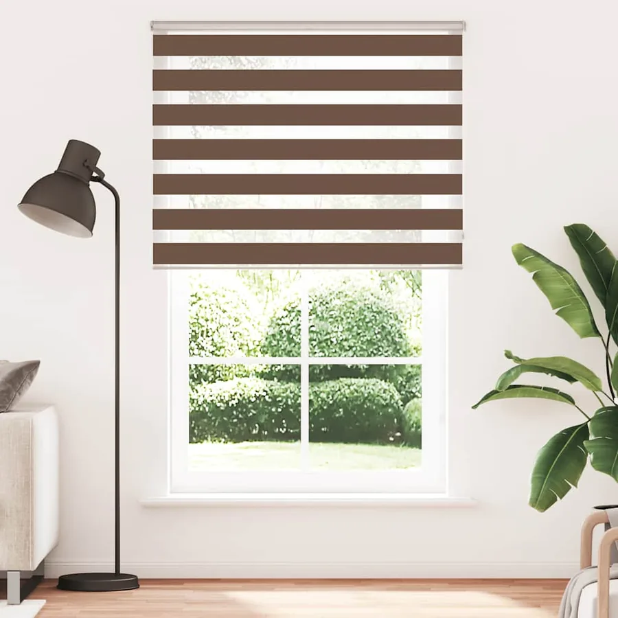 Store zèbre marron 145x200cm largeur du tissu 140,9cm polyester - 2