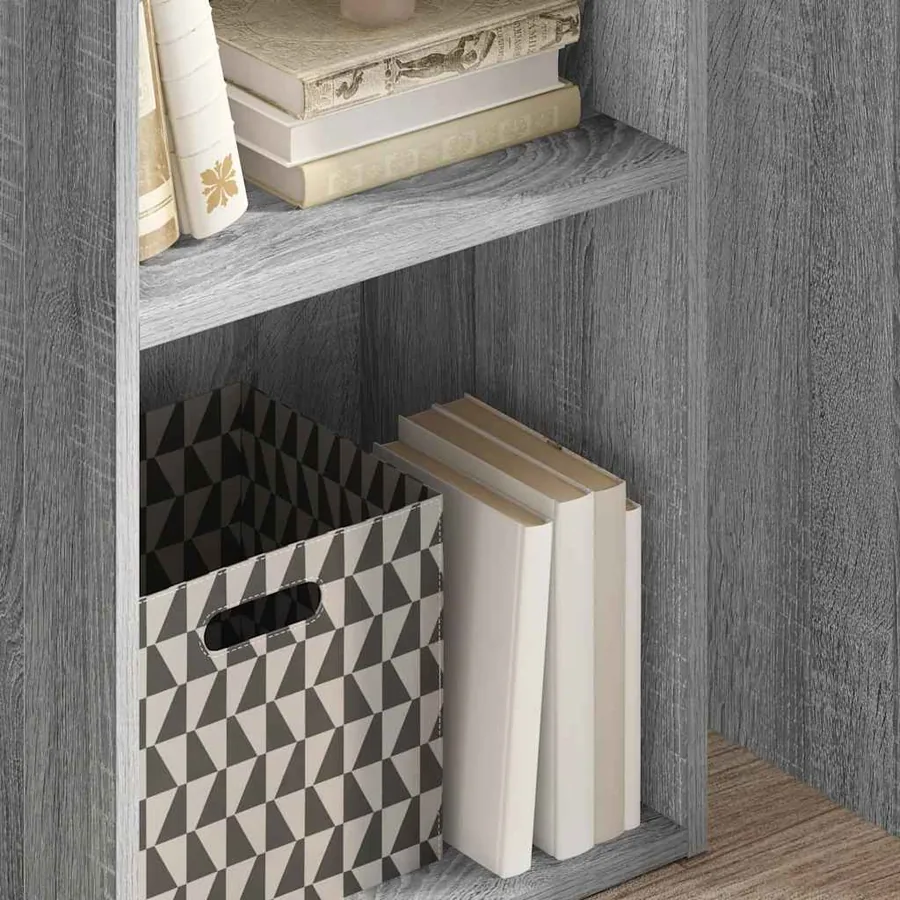 Bibliothèque sonoma gris 40x30x77 cm bois d'ingénierie - 3