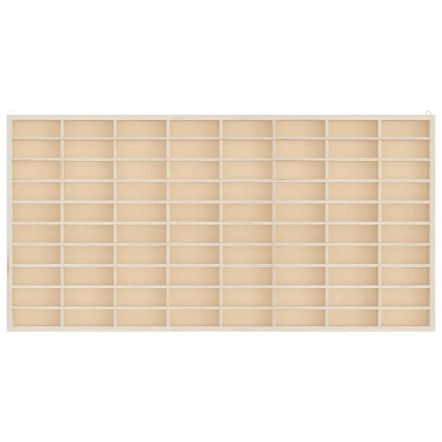 Vitrine de collection en bois avec 80 compartiments 80 x 4,5 x 40,5 cm - 4