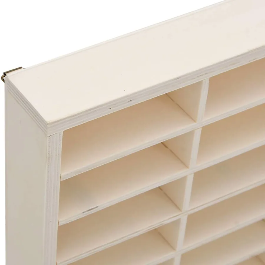 Vitrine de collection en bois avec 80 compartiments 80 x 4,5 x 40,5 cm - 7