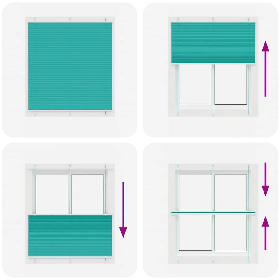Store plissé vert pétrole 115x150cm largeur du tissu 114,4cm - 5