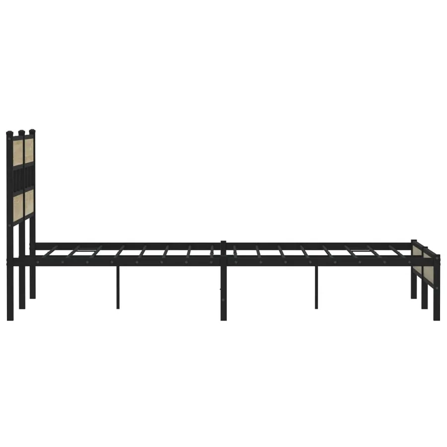 Cadre de lit sans matelas chêne sonoma 137x190 cm - 5