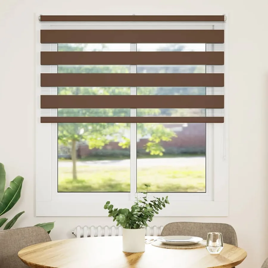 Store zèbre marron 120x150cm largeur du tissu 115,9cm polyester - 2