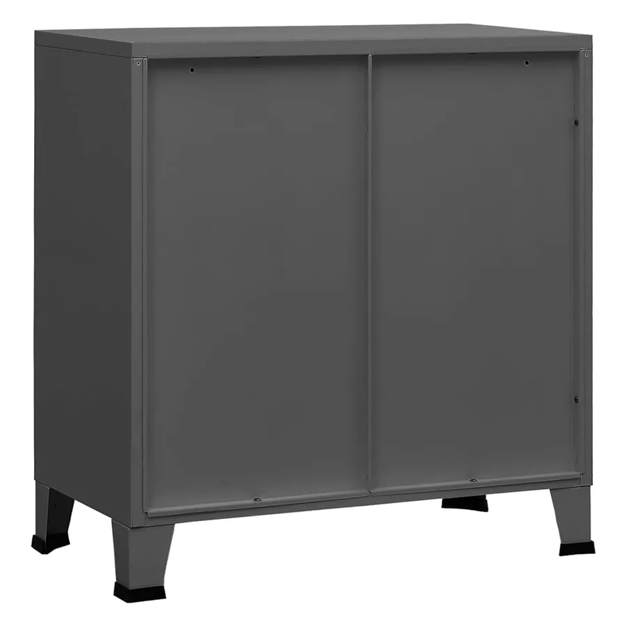 Coffre de rangement industriel Anthracite 75x40x80 cm Acier - 7