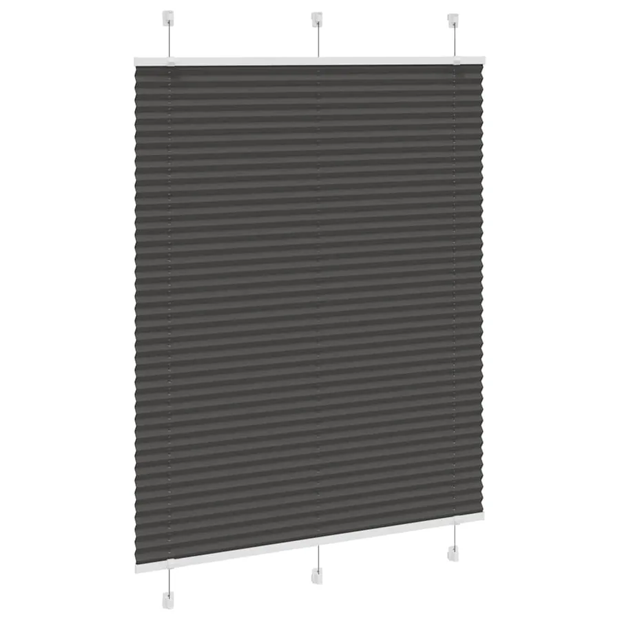 Store plissé noir 105x150 cm largeur du tissu 104,4cm polyester - 3