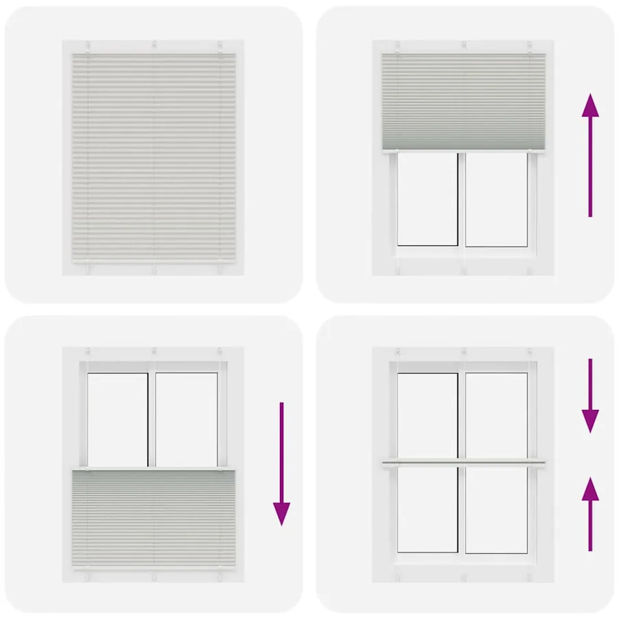 Store plissé gris clair 110x100cm largeur du tissu 109,4cm - 5
