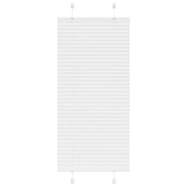 Store plissé blanc 65x100 cm largeur du tissu 64,4 cm polyester