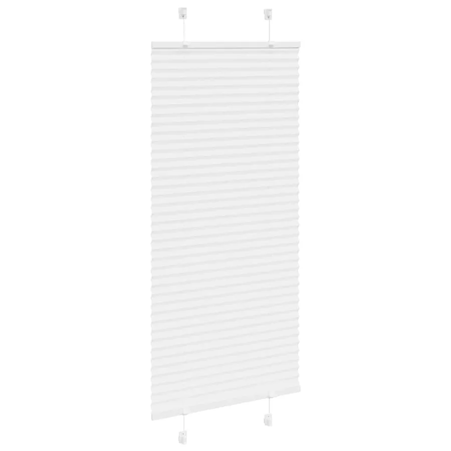 Store plissé blanc 65x100 cm largeur du tissu 64,4 cm polyester - 3