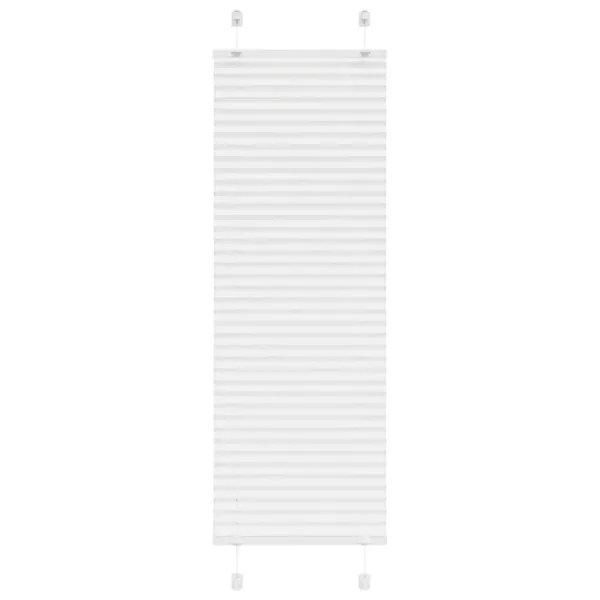 Store plissé blanc 40x150 cm largeur du tissu 39,4 cm polyester