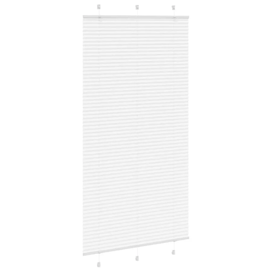 Store plissé blanc 110x200cm largeur du tissu 109,4cm polyester - 3