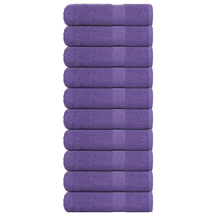 Serviettes de bain FROGN 10 pcs violet 100x150 cm 360 g/m²