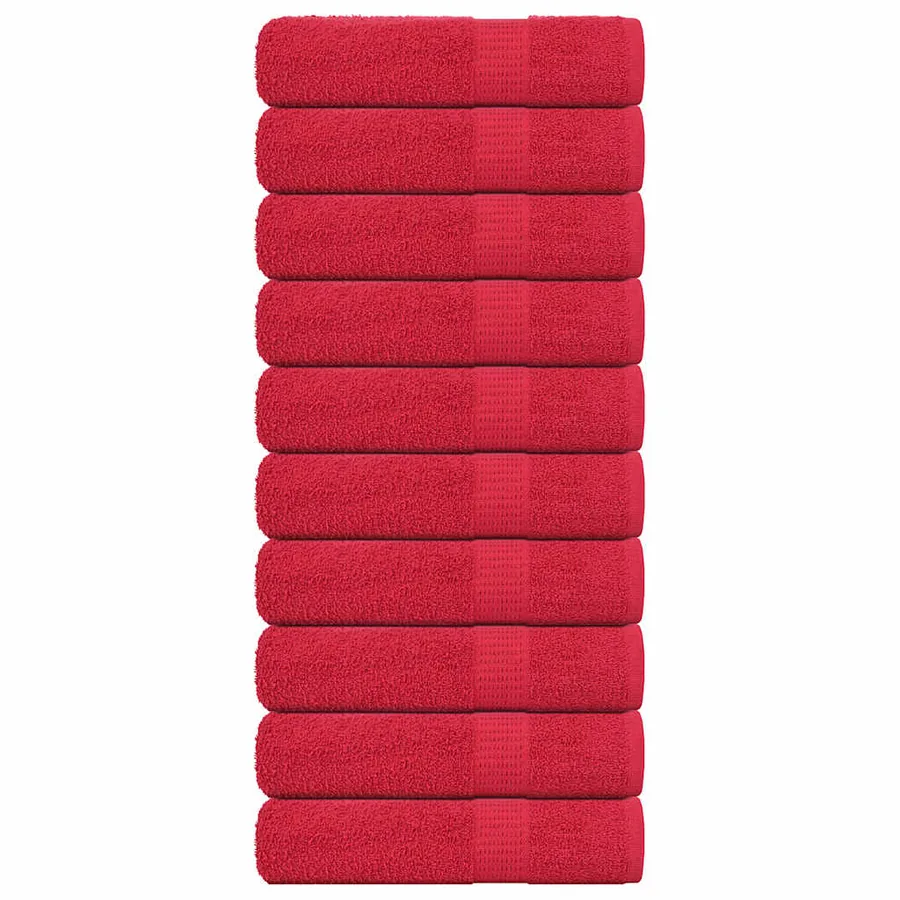 Serviettes de bain FROGN 10 pcs rouge 100x150 cm 360 g/m²