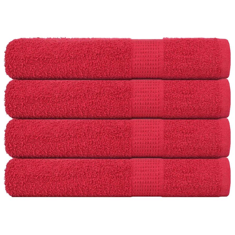 Serviettes de sauna FROGN 4 pcs rouge 80x200 cm 360 g/m²