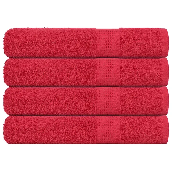 Serviettes de sauna FROGN 4 pcs rouge 80x200 cm 360 g/m²