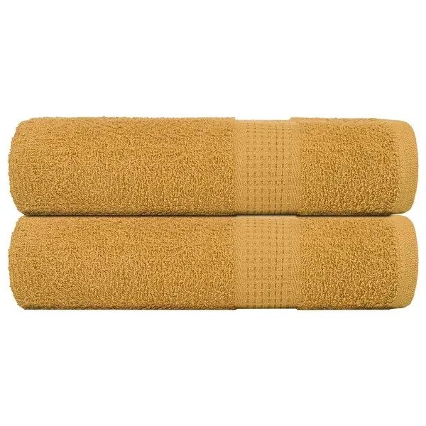 Serviettes de bain FROGN 2 pcs doré 100x150 cm 360 g/m²