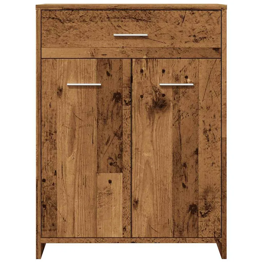 Armoire de salle de bain vieux bois 60x33x80 cm bois ingénierie - 4