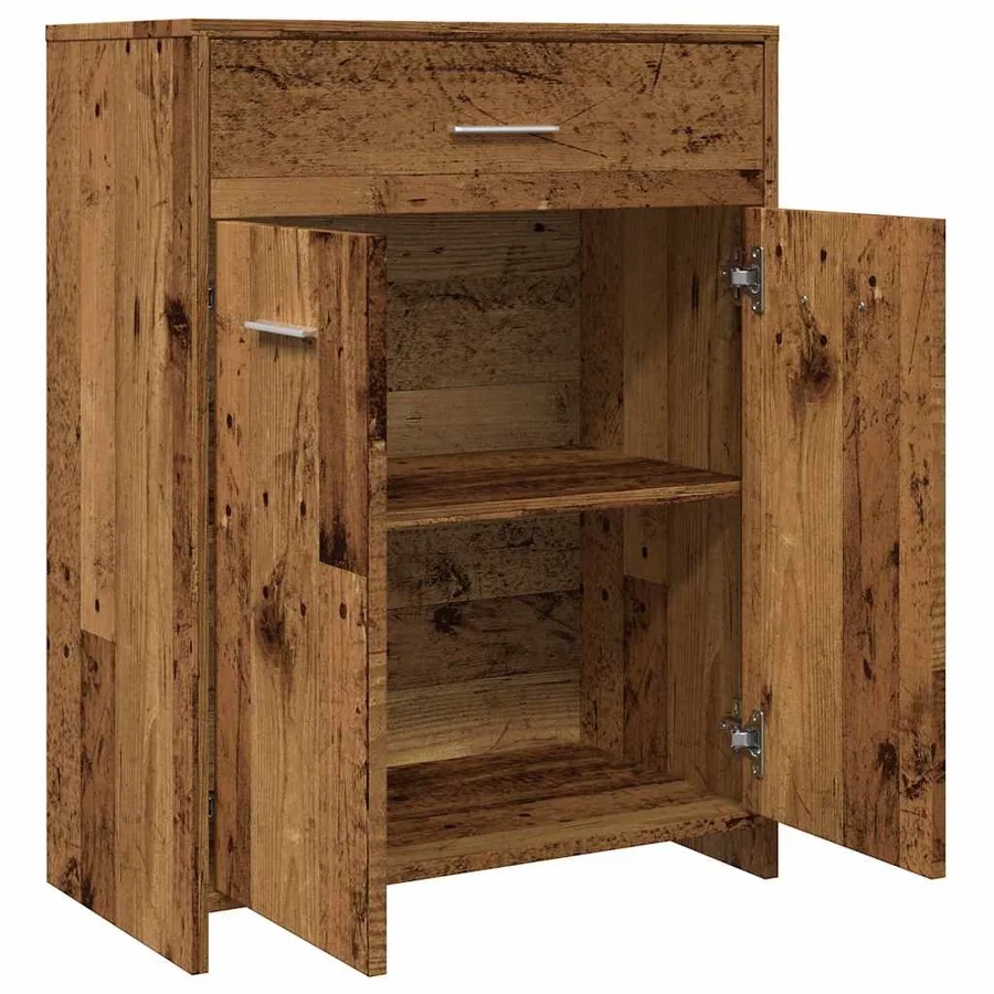 Armoire de salle de bain vieux bois 60x33x80 cm bois ingénierie - 8
