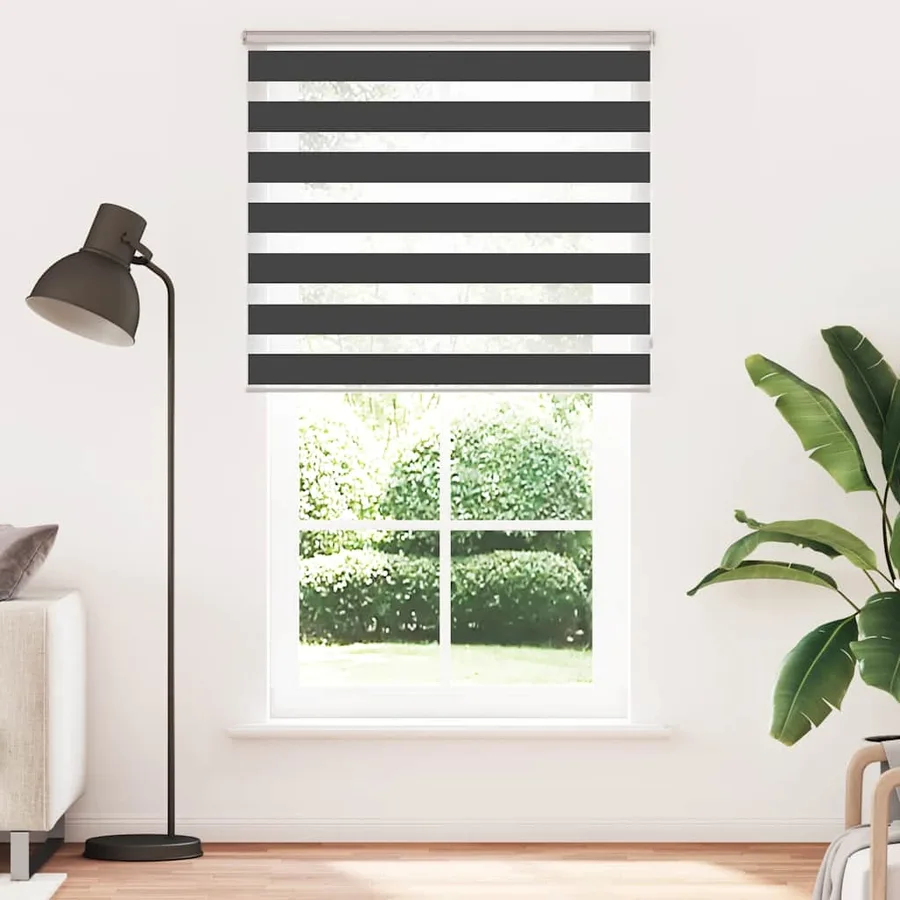 Store zèbre noir 125x230 cm largeur du tissu 120,9 cm polyester - 2