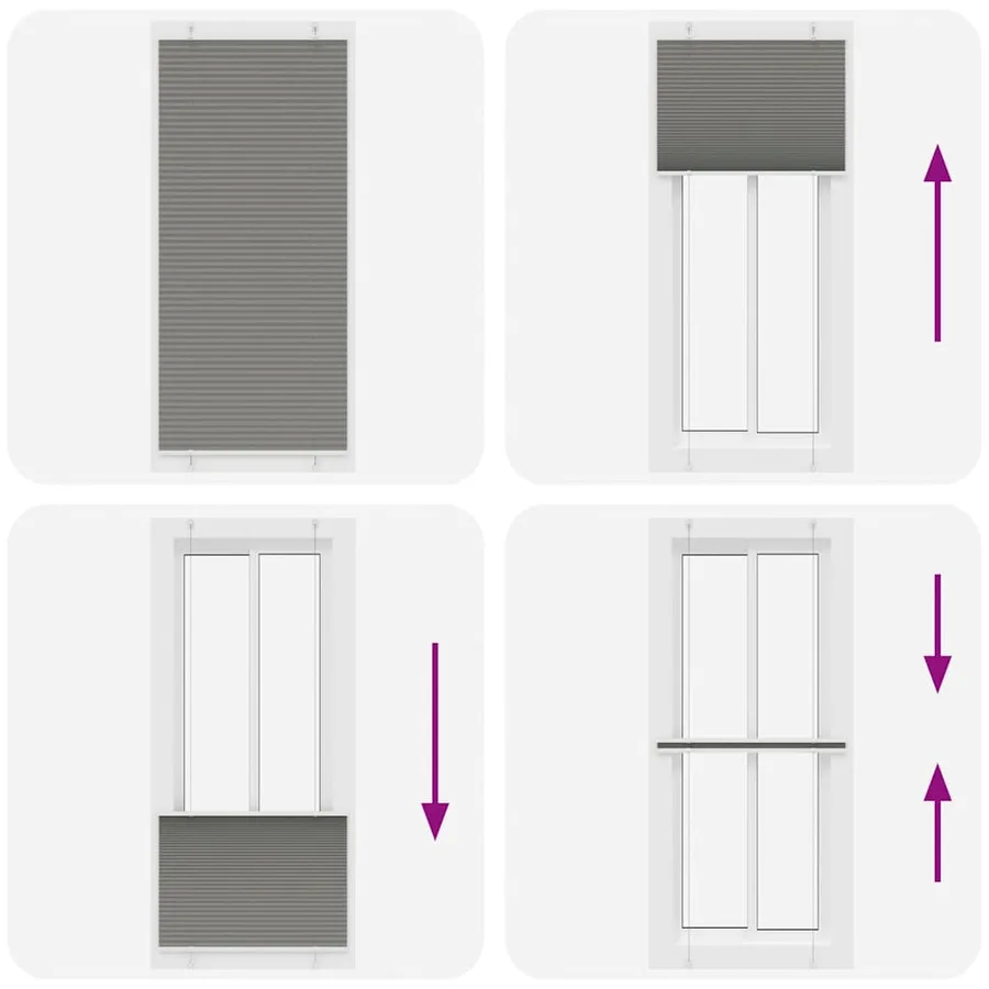 Store plissé anthracite 85x200 cm largeur du tissu 84,4 cm - 7