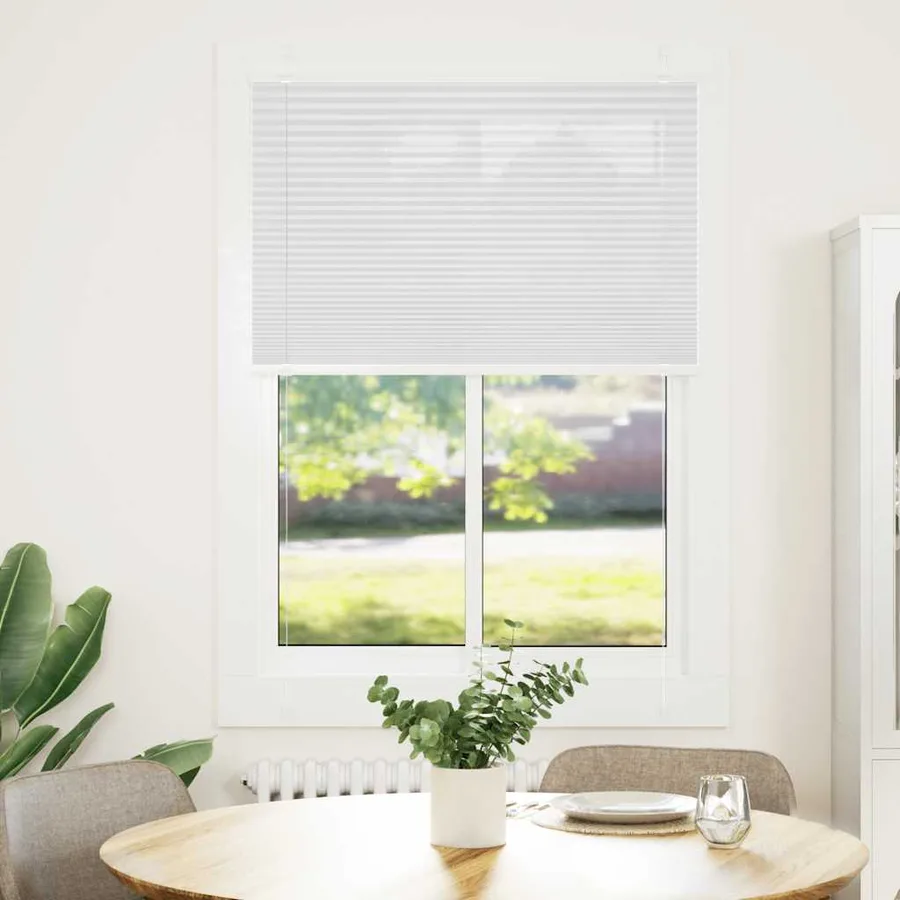 Store plissé blanc 100x100 cm largeur du tissu 99,4cm polyester - 2