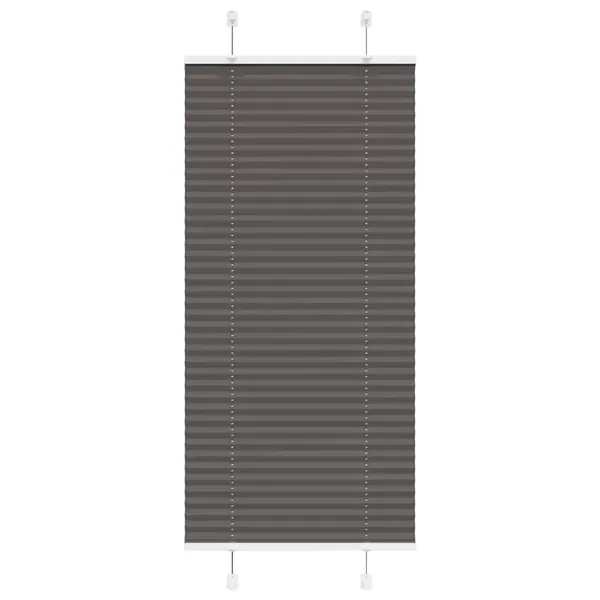 Store plissé noir 65x100 cm largeur du tissu 64,4 cm polyester