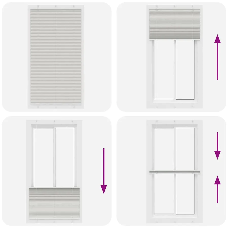 Store plissé gris clair 110x200cm largeur du tissu 109,4cm - 7