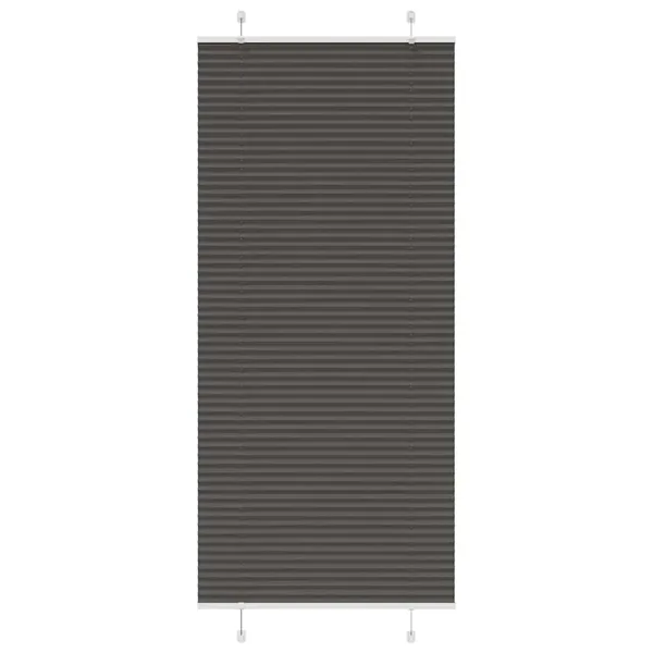 Store plissé noir 95x200 cm largeur du tissu 94,4 cm polyester