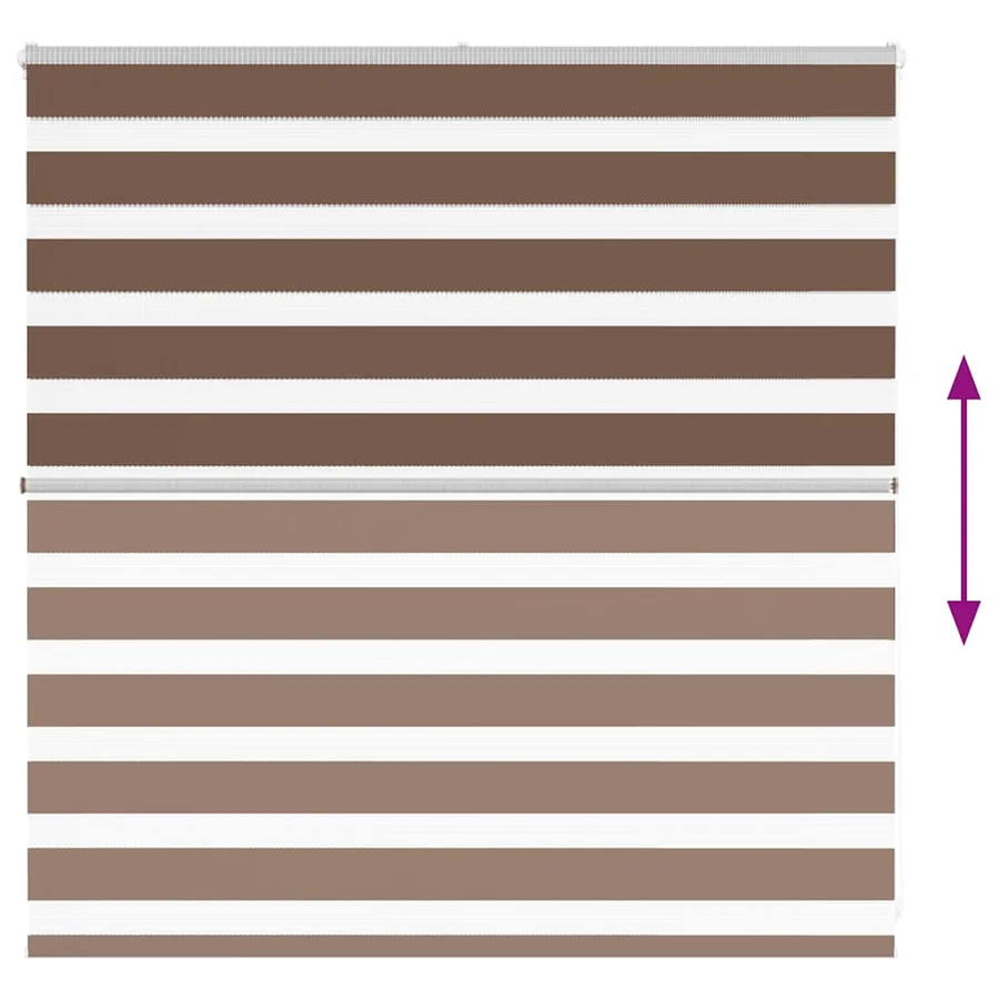 Store zèbre marron 145x100cm largeur du tissu 140,9cm polyester - 5