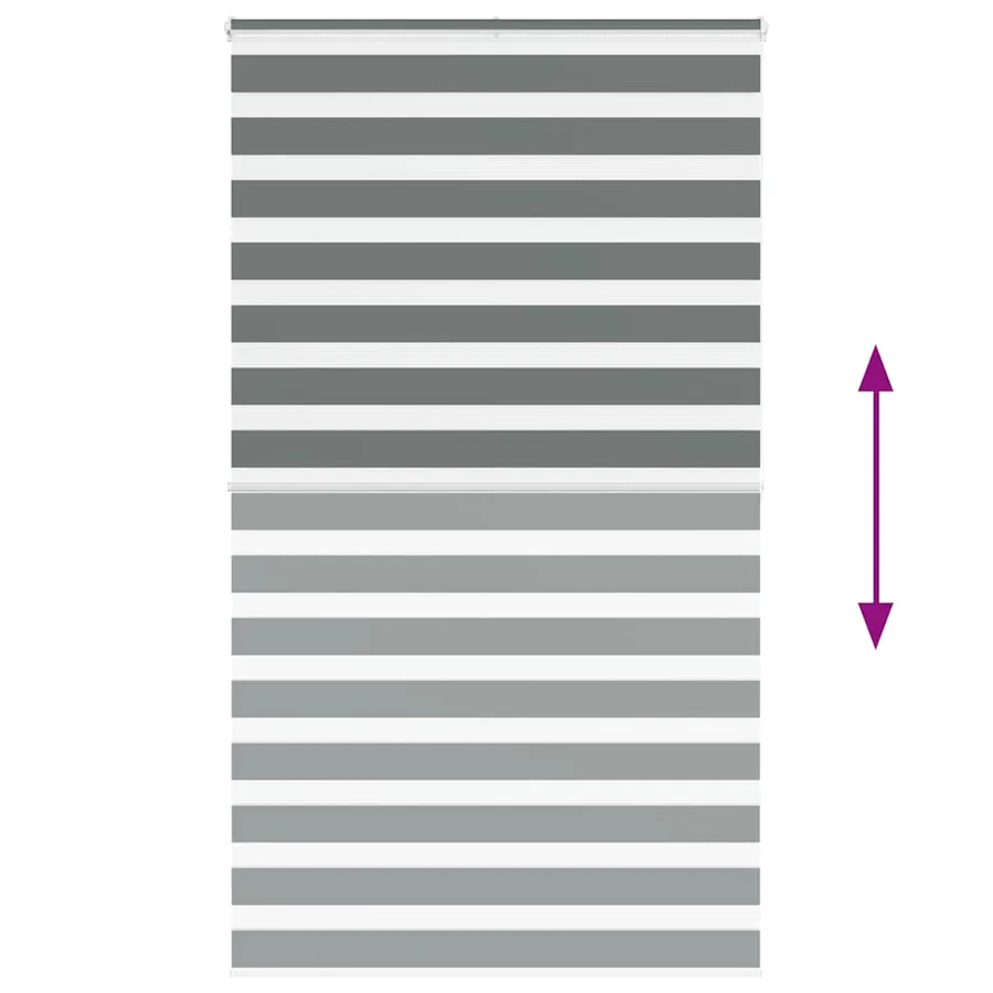 Store zèbre gris foncé largeur du tissu 115,9 cm polyester - 5