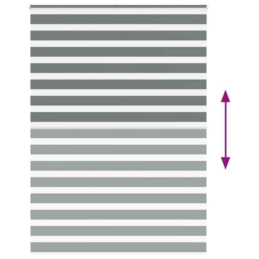 Store zèbre gris foncé largeur du tissu 160,9 cm polyester - 5