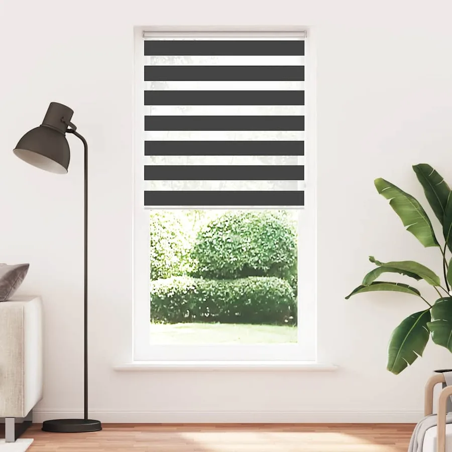 Store zèbre noir 115x230 cm largeur du tissu 110,9 cm polyester - 2