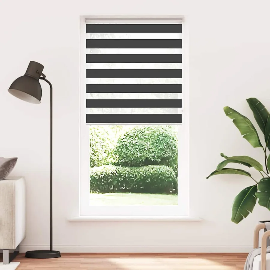 Store zèbre noir 95x230 cm largeur du tissu 90,9 cm polyester - 2