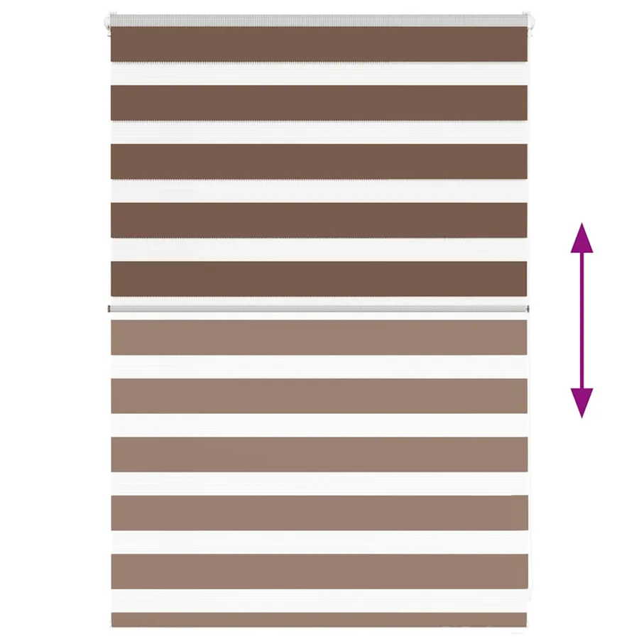 Store zèbre marron 110x100cm largeur du tissu 105,9cm polyester - 5
