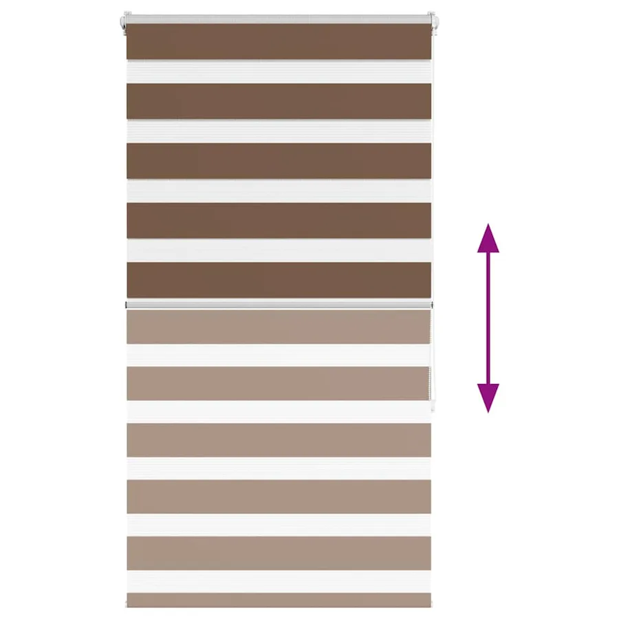 Store zèbre marron 85x150 cm largeur du tissu 80,9 cm polyester - 5