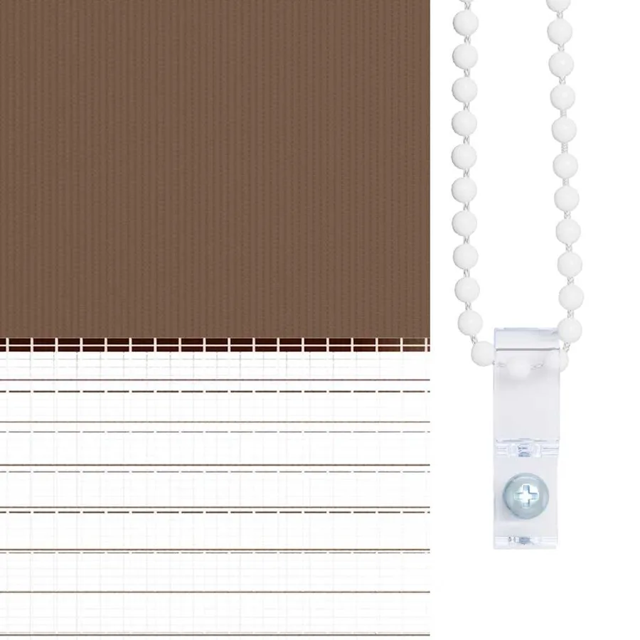 Store zèbre marron 50x150 cm largeur du tissu 45,9 cm polyester - 9