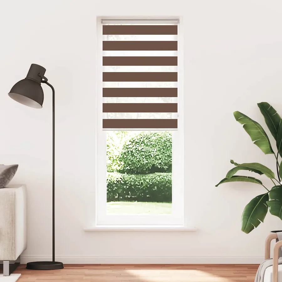 Store zèbre marron 75x200 cm largeur du tissu 70,9 cm polyester - 2