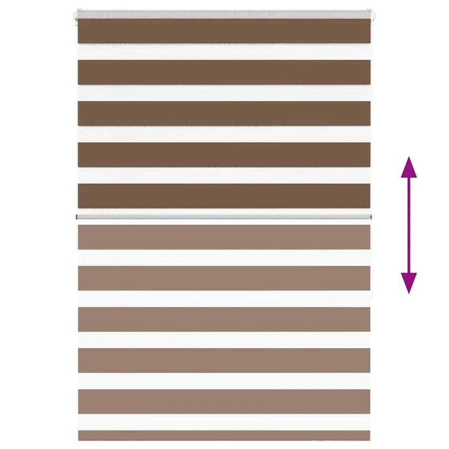 Store zèbre marron 110x150cm largeur du tissu 105,9cm polyester - 5