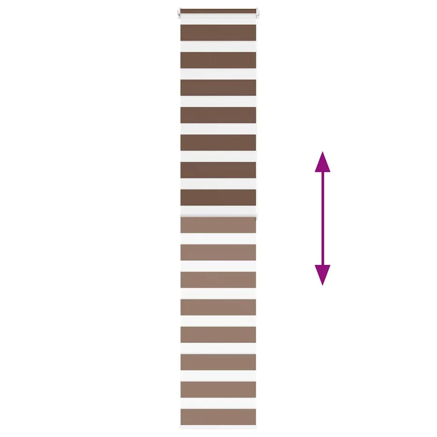 Store zèbre marron 50x200 cm largeur du tissu 45,9 cm polyester - 5