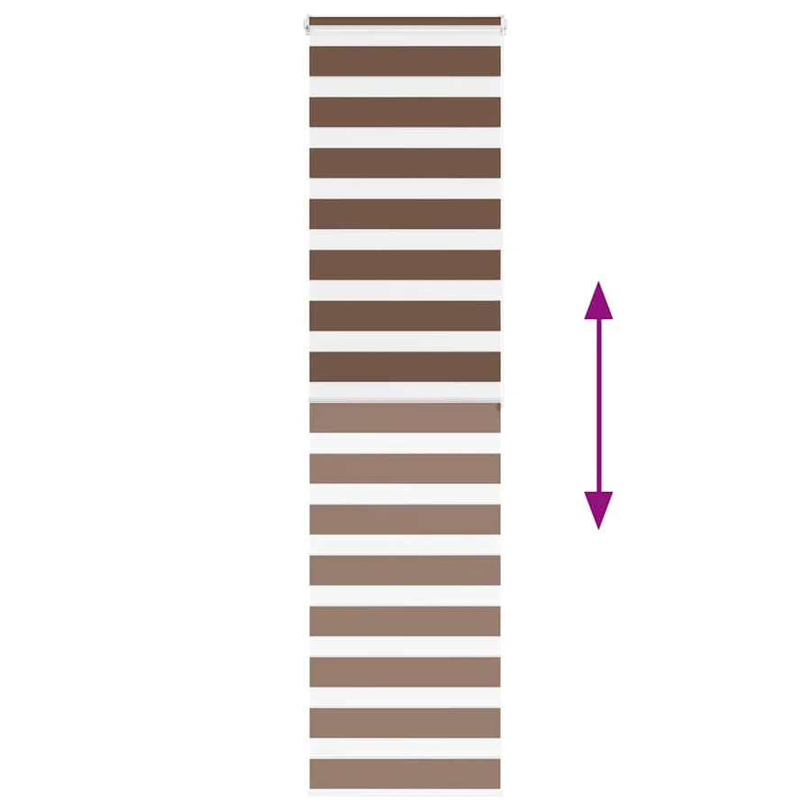 Store zèbre marron 60x200 cm largeur du tissu 55,9 cm polyester - 5