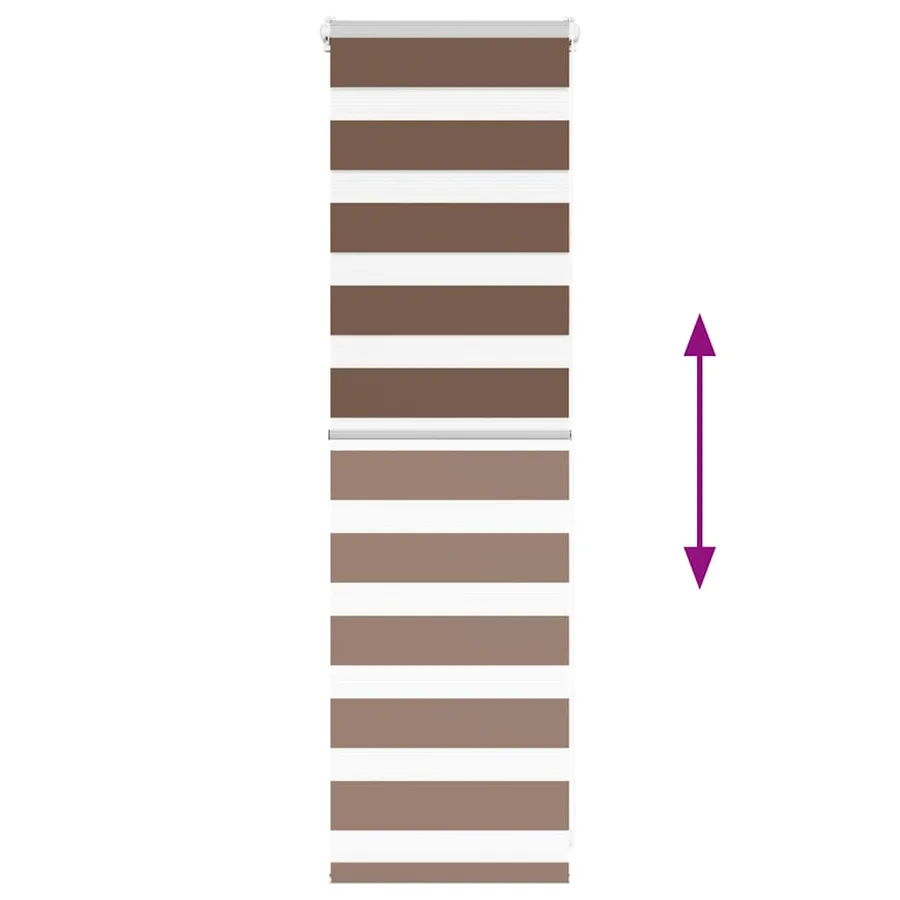 Store zèbre marron 40x100 cm largeur du tissu 35,9 cm polyester - 5