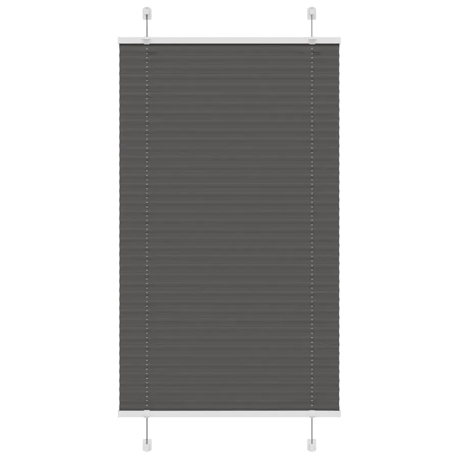 Store plissé noir 75x150 cm largeur du tissu 74,4 cm polyester