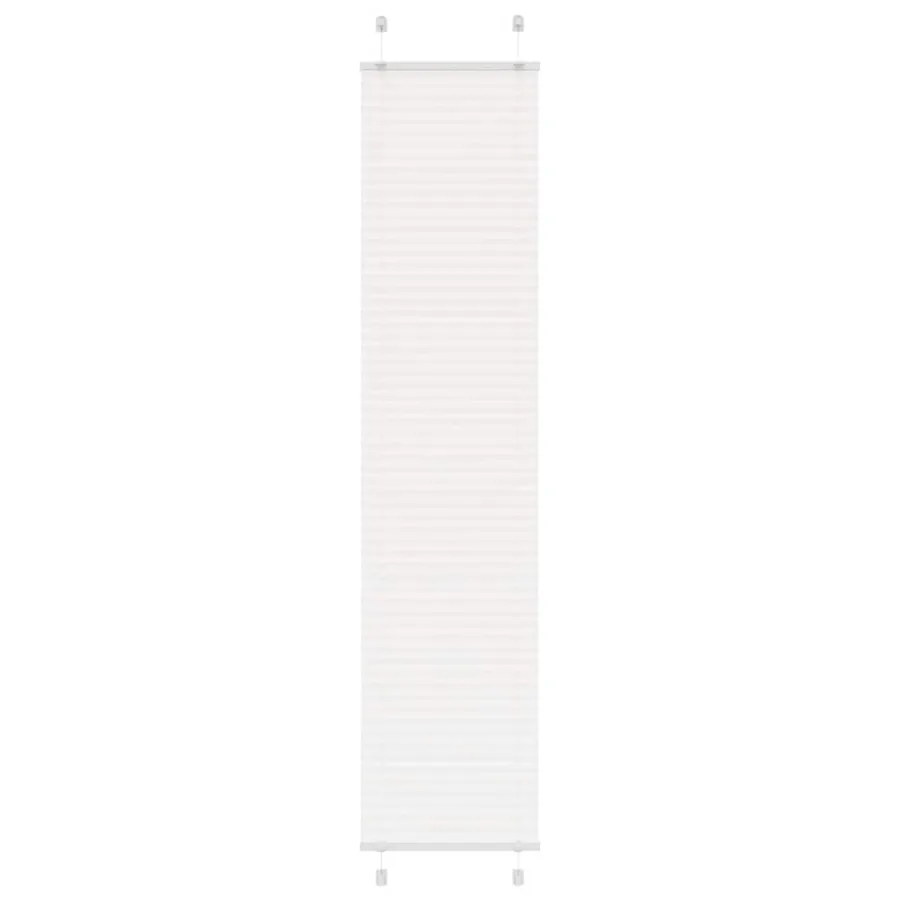 Store plissé blanc 45x200 cm largeur du tissu 44,4 cm polyester