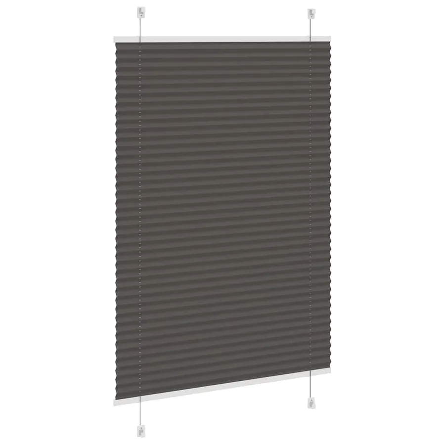 Store plissé noir 95x100 cm largeur du tissu 94,4 cm polyester - 4
