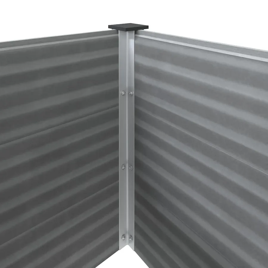 Lit surélevé de jardin 250x50x54 cm WPC Gris - 6