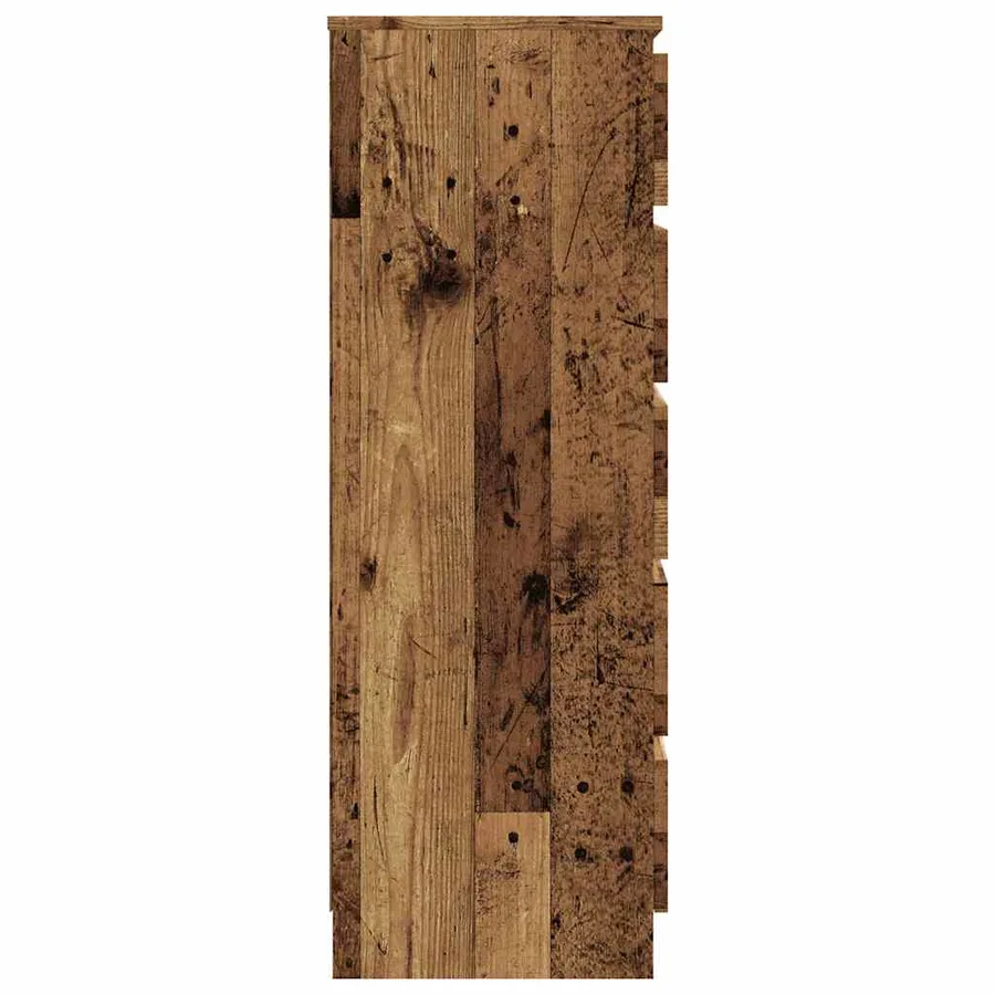 Commode vieux bois 60x36x103 cm bois d'ingénierie - 5