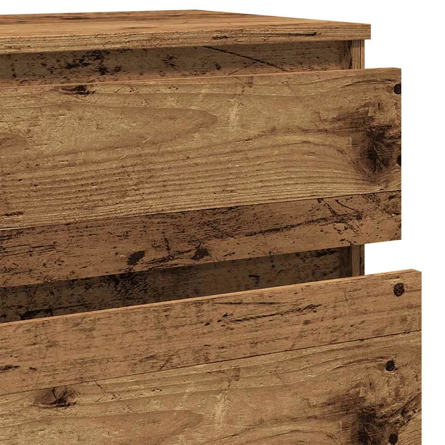 Commode vieux bois 60x36x103 cm bois d'ingénierie - 8